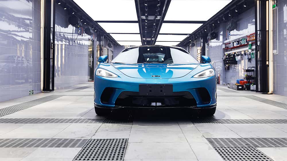 迈凯伦 GT 蓝色施工威固漆面保护膜流程及效果展示