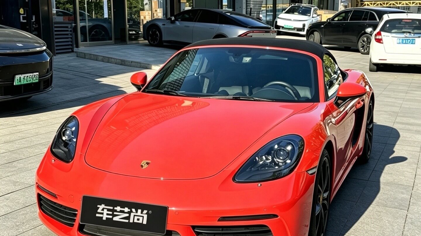 北京保时捷718亮色车漆守护｜贴汉乐05留住原厂橙红浪漫