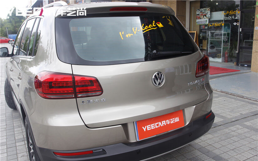 大众途观侧后挡K28施工效果展示