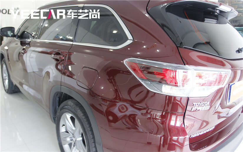 汉兰达纳米漆面镀晶套餐施工后效果展示 