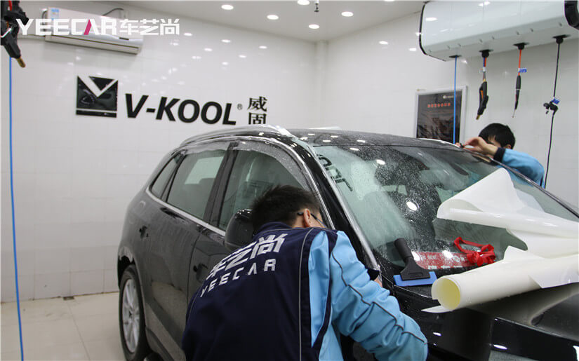 奥迪Q5贴隐形车衣透明保护膜施工案例