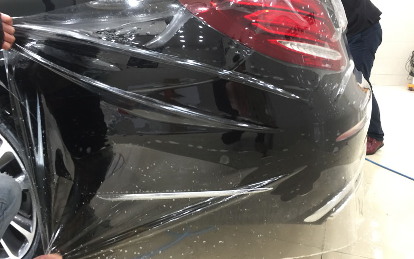 车艺尚张杨路店!奔驰e300和奔驰g贴全车cp隐形车衣