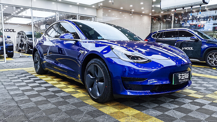 特斯拉Model3贴龙膜隐形车衣案例分享