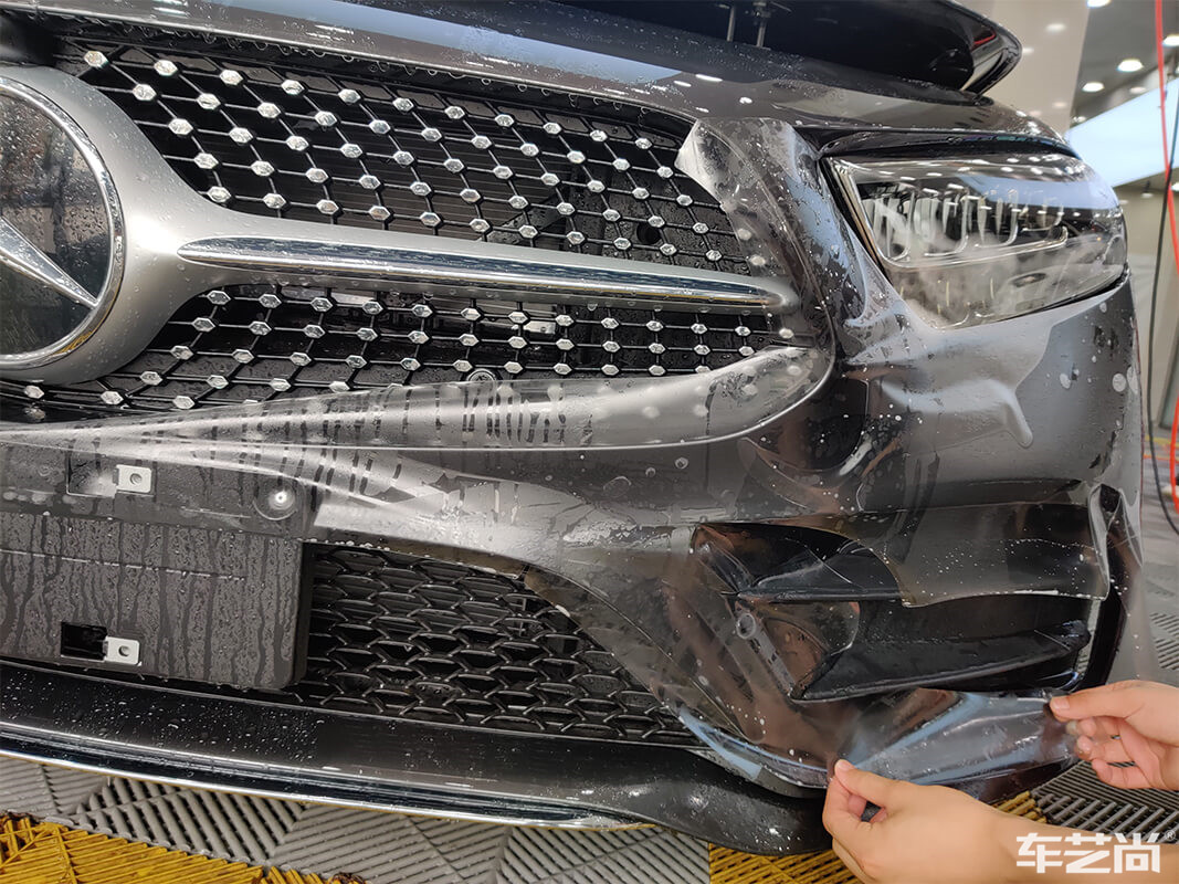 奔驰CLS贴完威固哑光车衣会发生什么有趣的现象呢？（5）