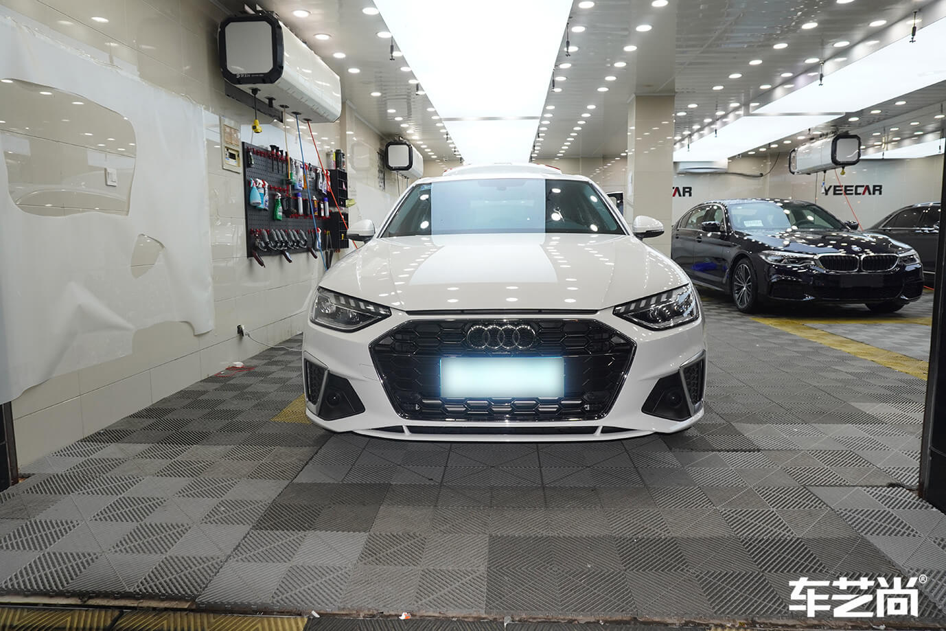 奔驰E260l施工威固漆面保护膜，施工流程展示（16）