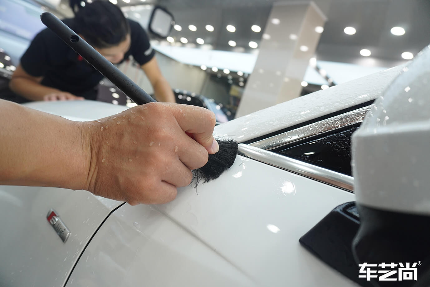 奔驰E260l施工威固漆面保护膜，施工流程展示（1）