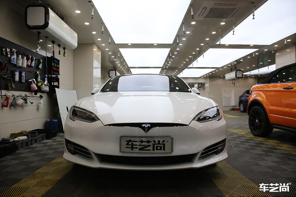 特斯拉 MODEL S威固隔热膜汽车贴膜施工案例（12）