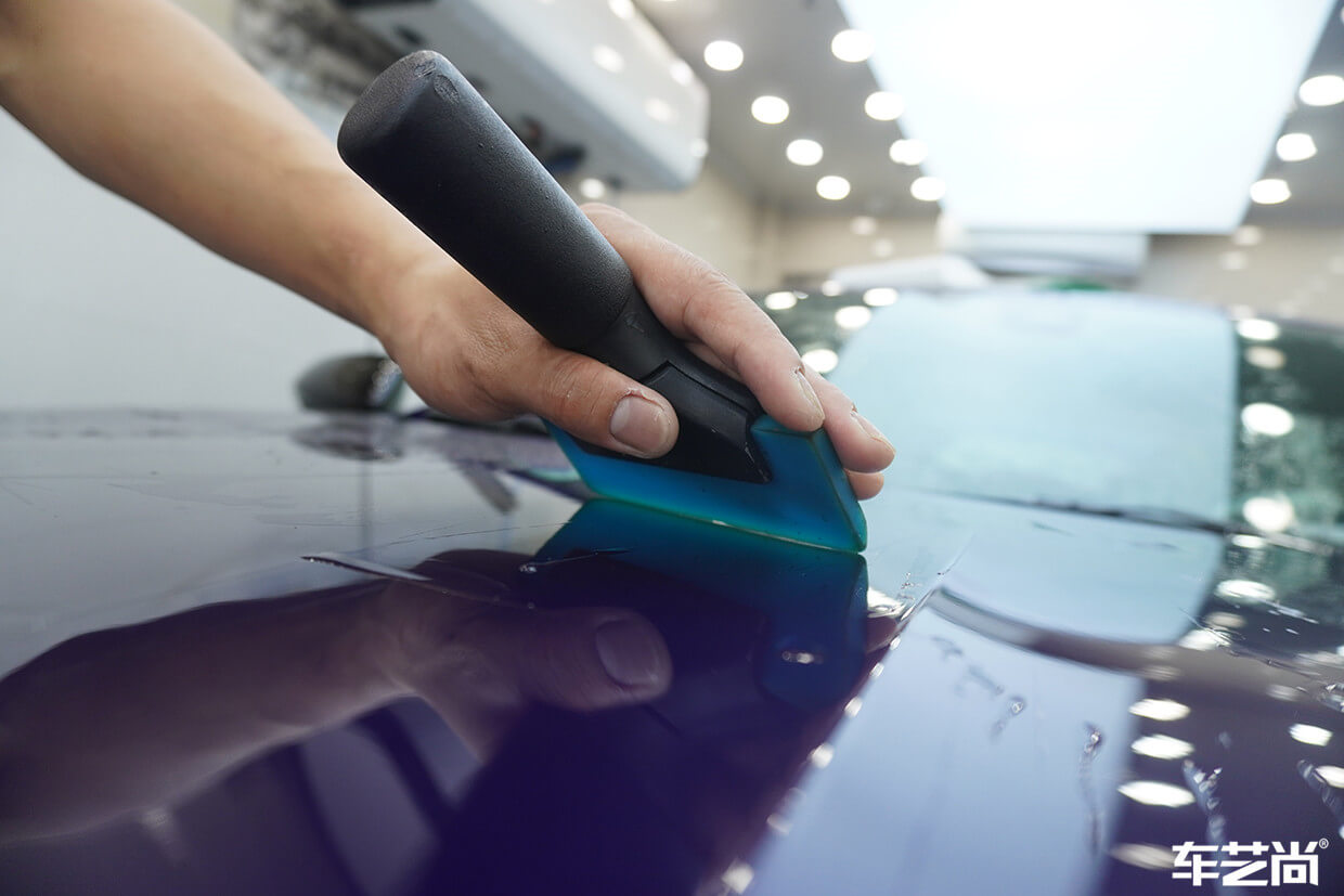 蓝色别克GS施工威固隐形车衣（14）