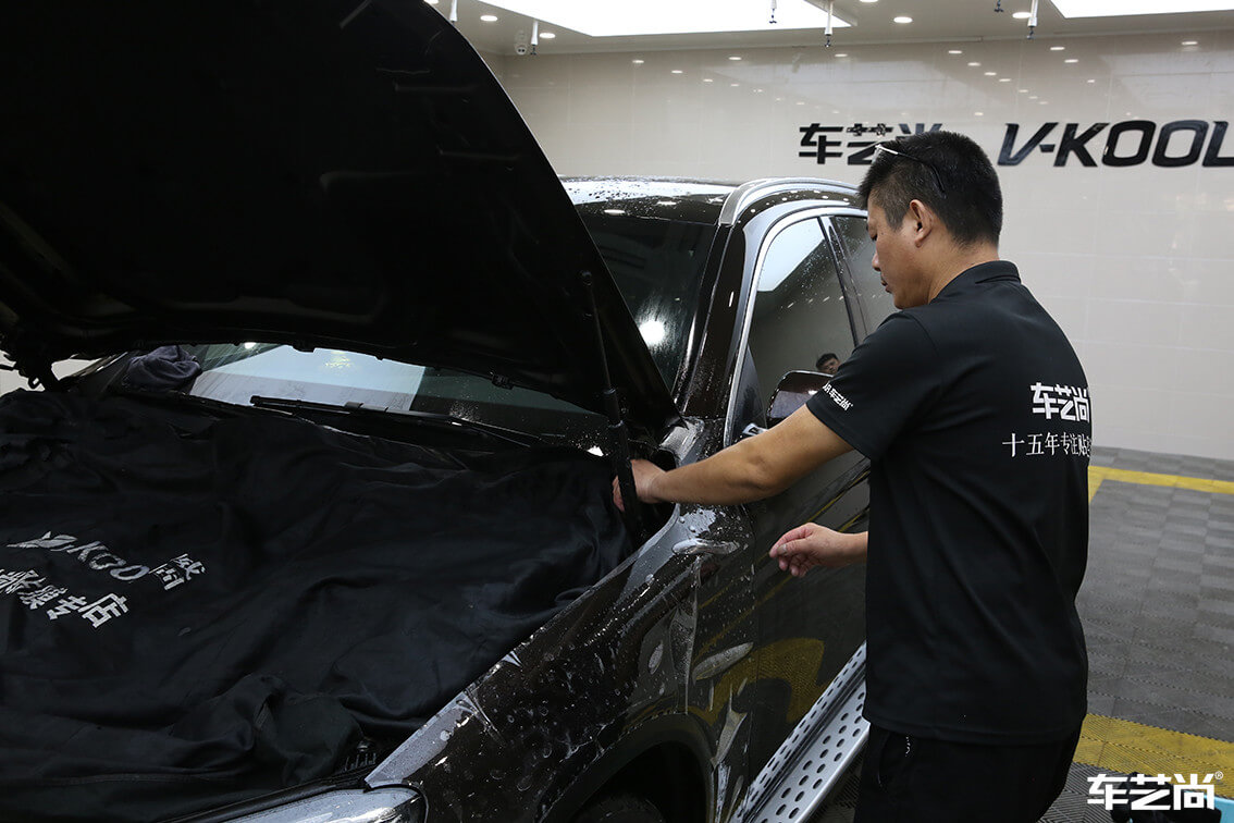 奔驰 GLC300施工威固隐形车衣案例流程展示（7）