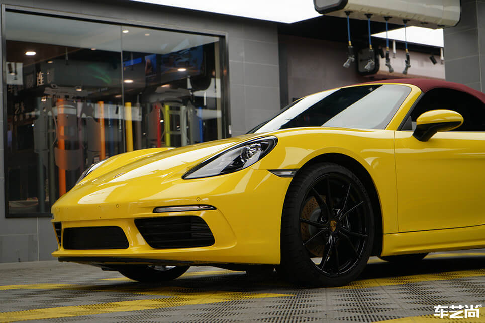 保时捷718选择贴膜施工漆面保护膜（21）