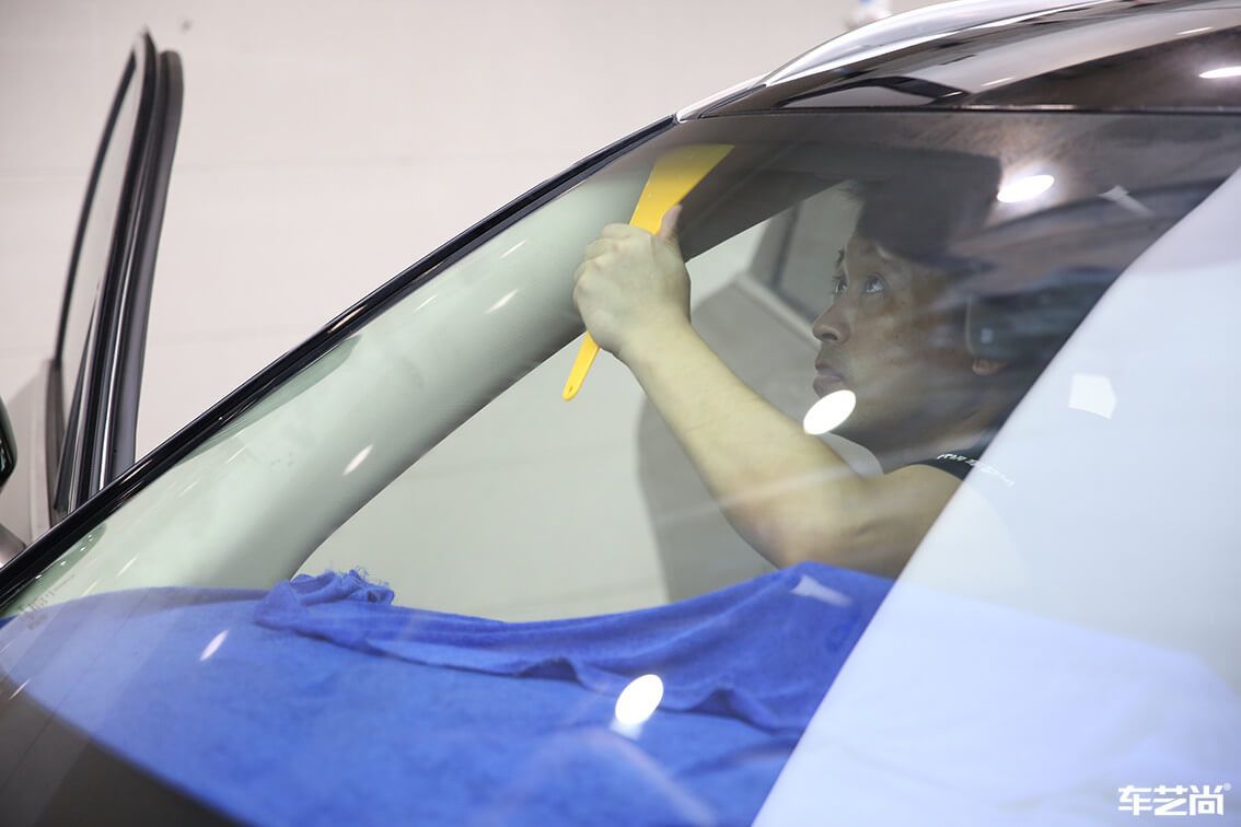  太空银林肯施工威固隔热膜，流程展示（11）