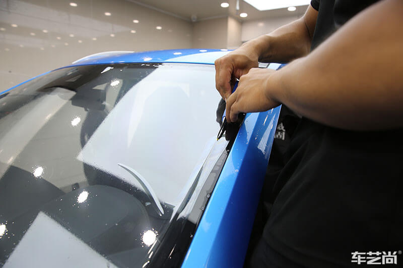 名爵ZS施工威固隔热膜施工过程展示（图九）