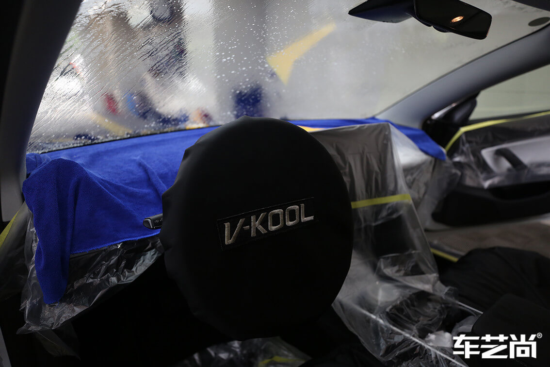 特斯拉 Moel 3选择威固隔热膜施工流程+效果图（3）