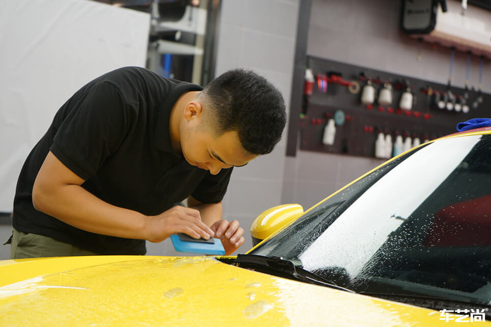 保时捷718选择贴膜施工漆面保护膜（9
