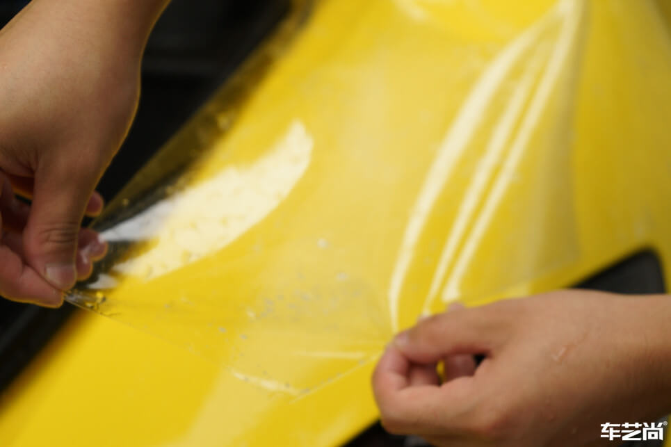 保时捷718选择贴膜施工漆面保护膜（13