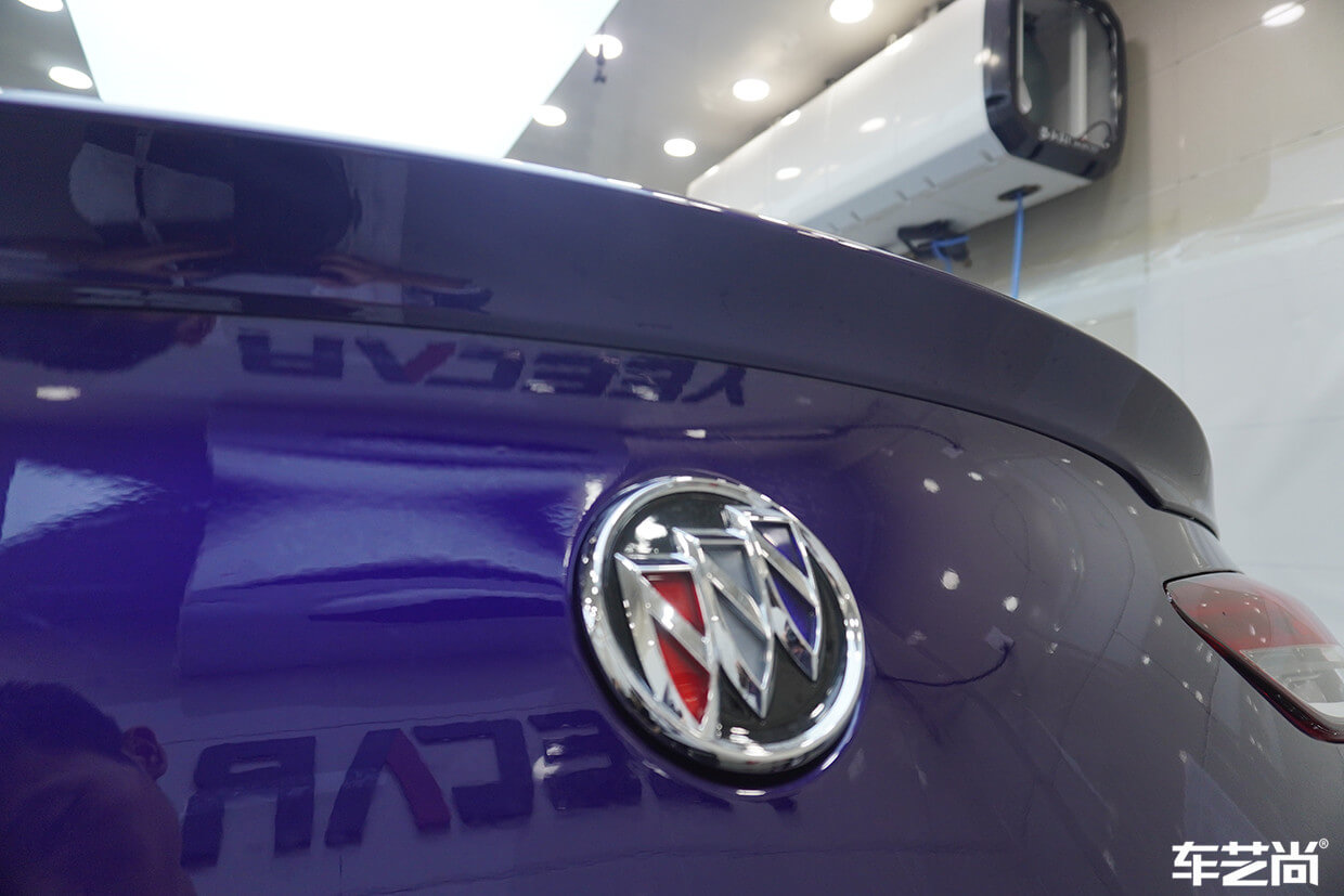 蓝色别克GS施工威固隐形车衣（20）