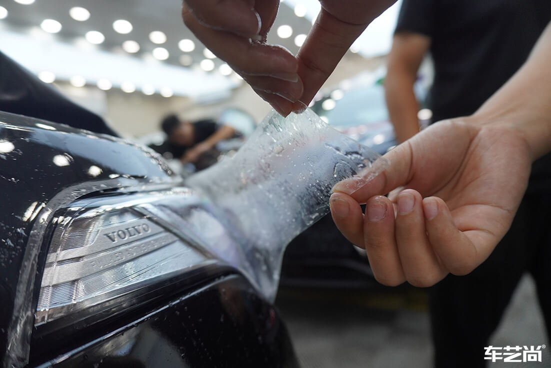 沃尔沃XC90贴隐形车衣施工流程案例展示（10）