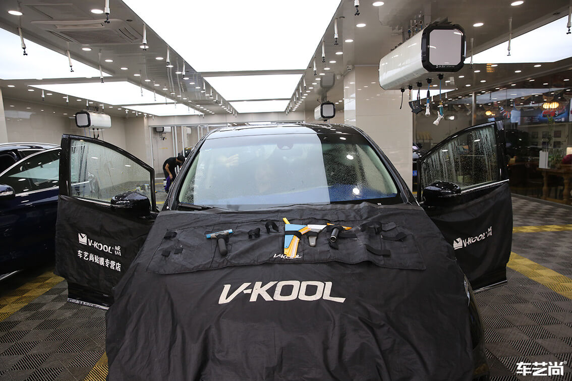本田奥德赛选择车艺尚施工威固隔热膜，流程展示（3）