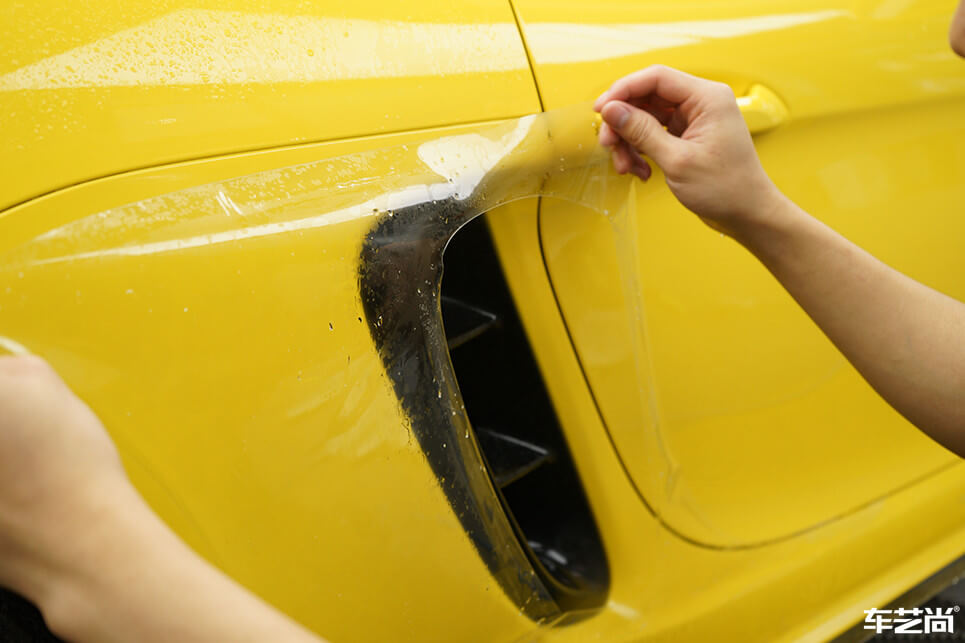 保时捷718选择贴膜施工漆面保护膜（6）