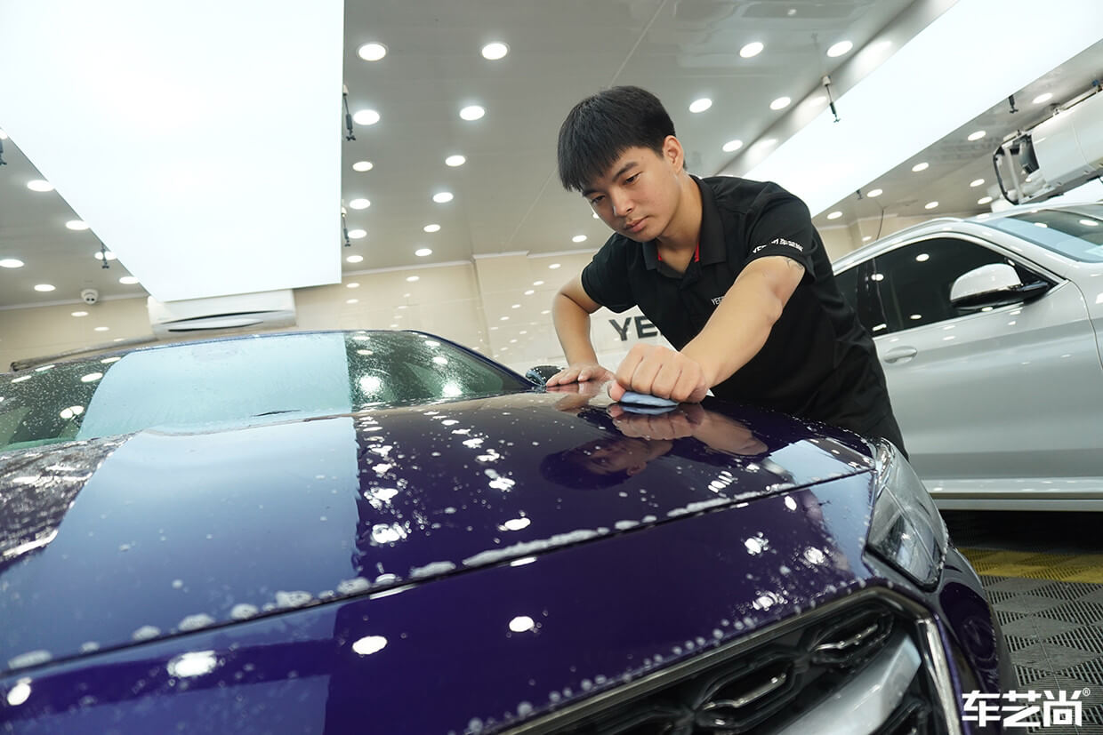 蓝色别克GS施工威固隐形车衣（2）