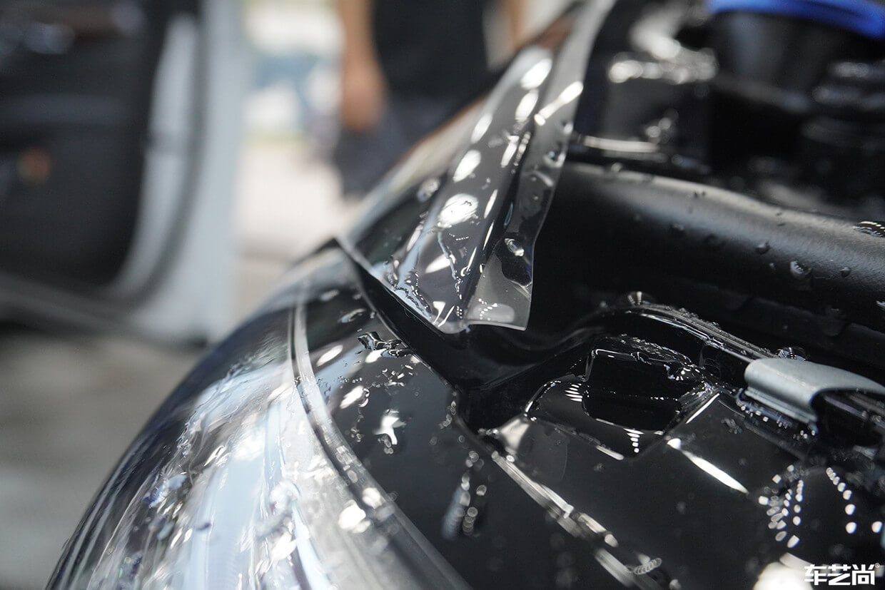 宝马3系施工隐形车衣，专车专用无痕包边（5）