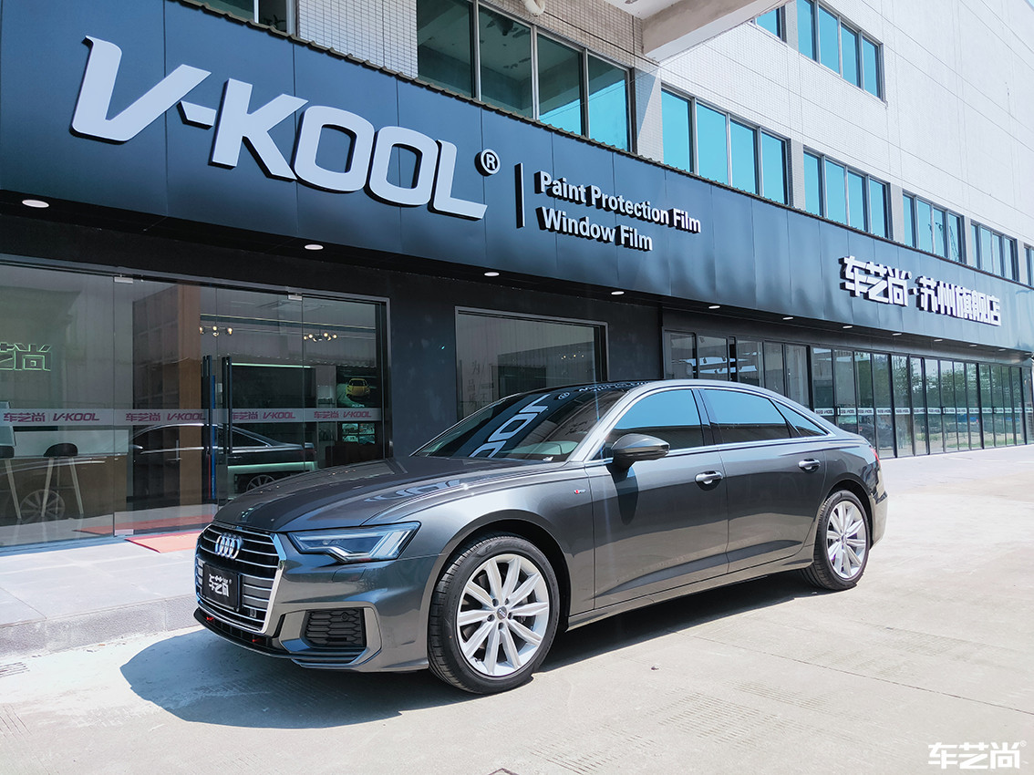 奥迪 A6L装贴罗利普斯隐形车衣，流程展示（15）
