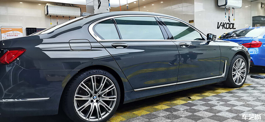 宝马7系装贴威固V70+K35，施工流程展示（16）