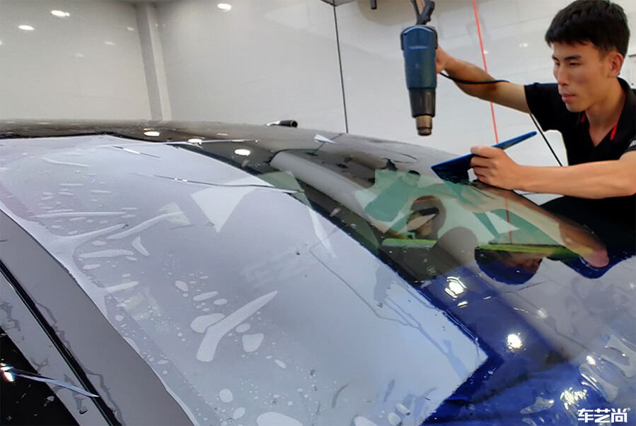 特斯拉Model 3施工威固隔热膜施工流程分享（4）