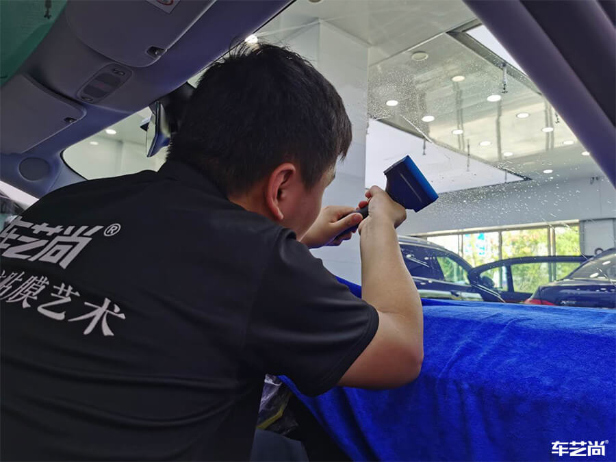 特斯拉Model 3装贴威固漆面保护膜案例分享（11）