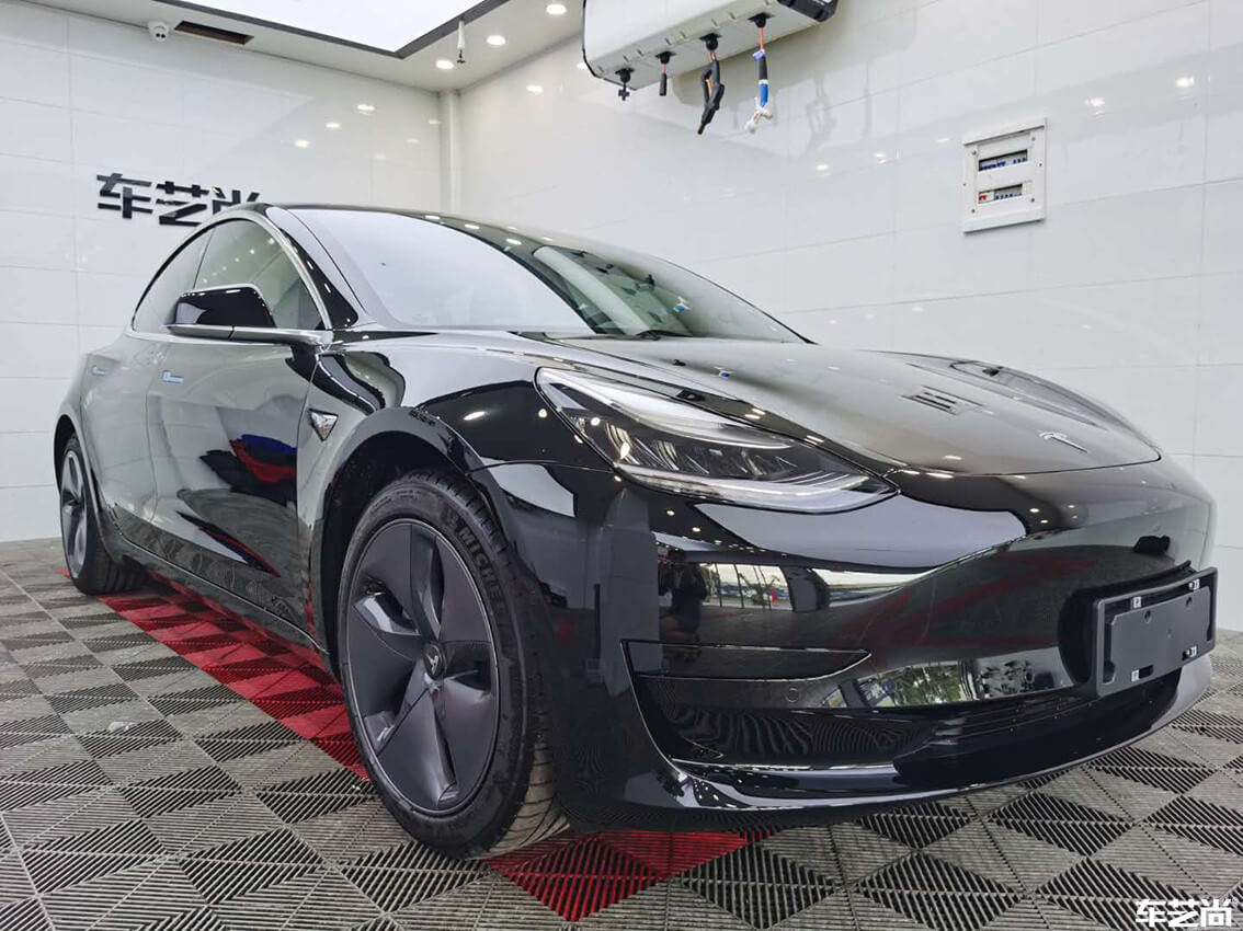 特斯拉Model 3施工威固隔热膜，多重保护（13）