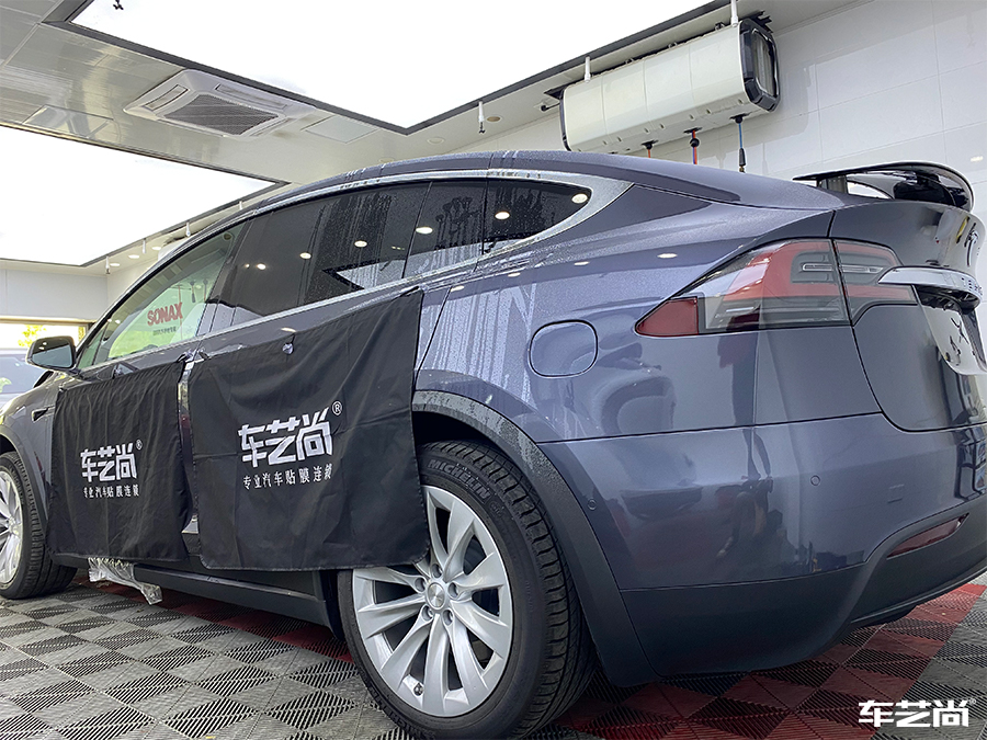 特斯拉Model X施工威固漆面保护膜案例分享（2）