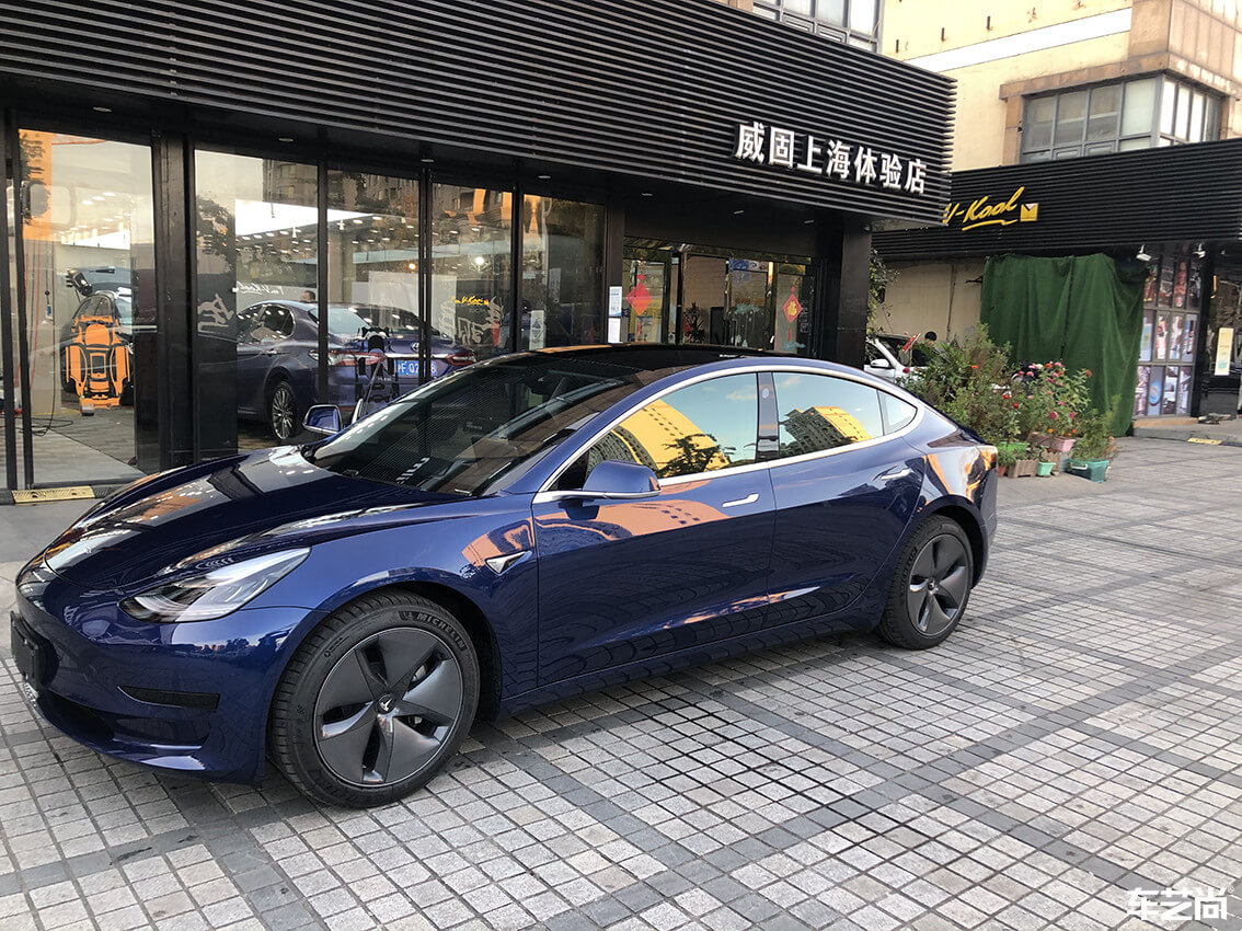 特斯拉Model 3施工威固隔热膜案例分享（15）