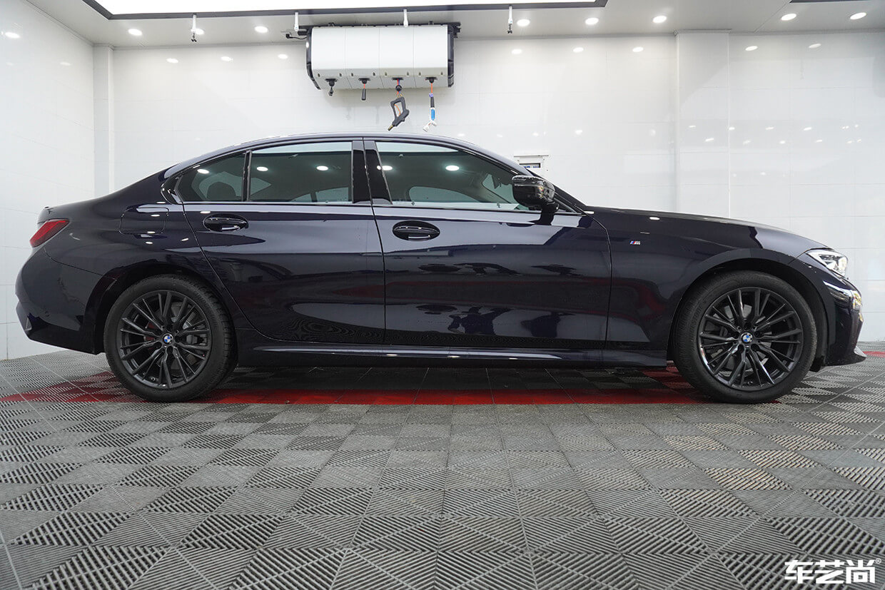 宝马3系装贴威固隔热膜，施工流程展示（17）