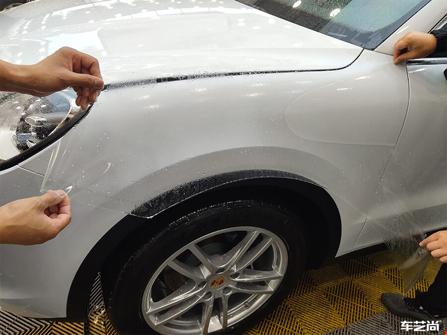 保时捷卡宴施工威固透明隐形车衣（10）