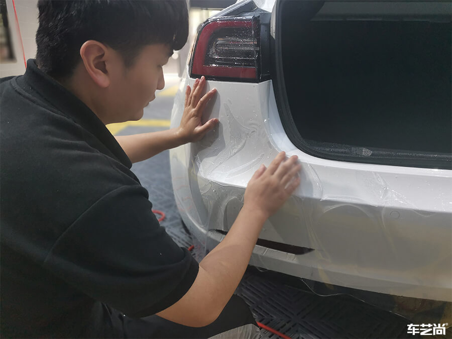 特斯拉Model 3施工罗利普斯隐形车衣案例分享（10）