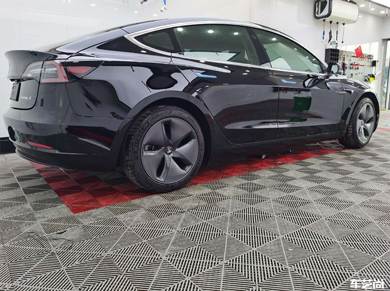 特斯拉Model 3施工威固隔热膜施工流程分享（12）