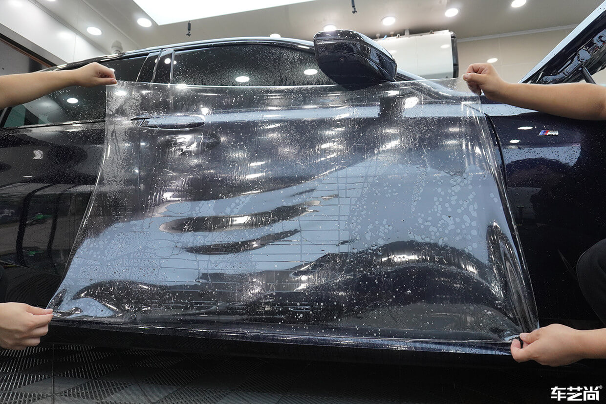 宝马3系施工隐形车衣，专车专用无痕包边（6）