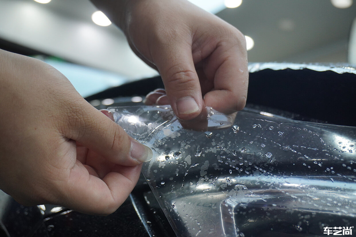 宝马3系施工隐形车衣，专车专用无痕包边（10）