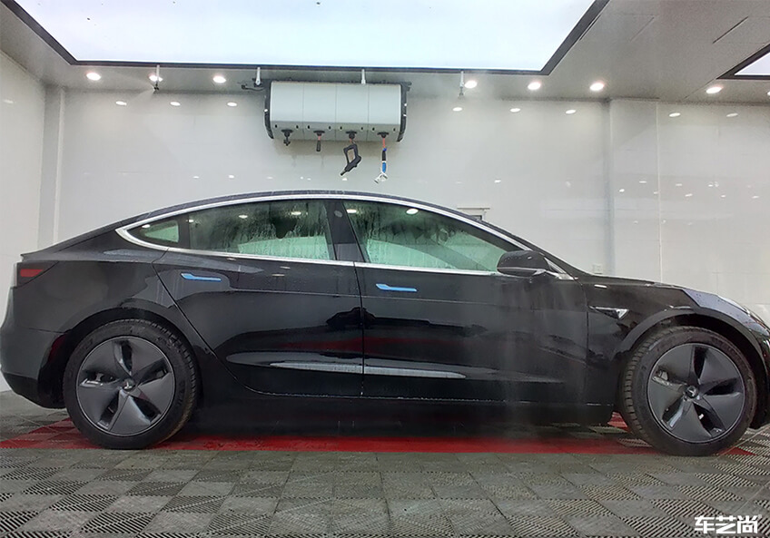 特斯拉Model 3施工威固隔热膜施工流程分享（1）