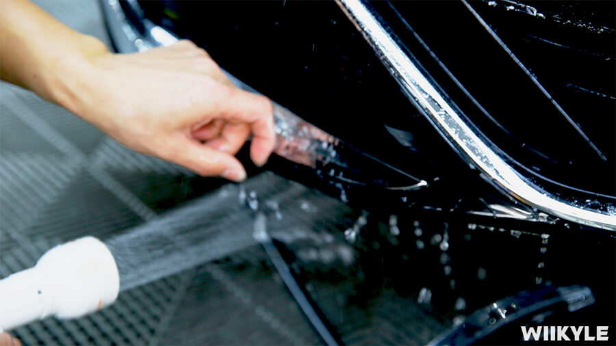 宝马7系装贴WIIKYLE玻璃膜，施工流程展示（13）