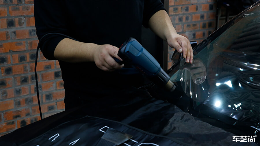 特斯拉Model 3施工威固隔热膜，施工流程展示（7）