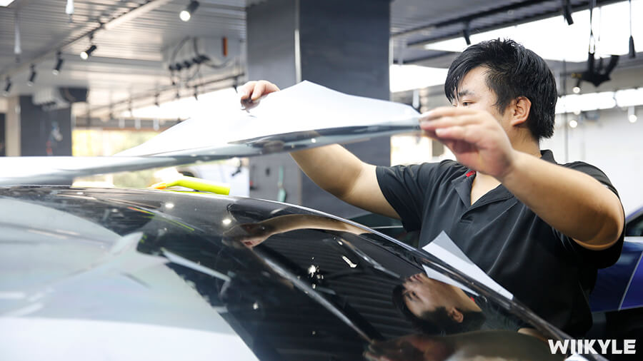 特斯拉Model 3施工WIIKYLE隔热膜，案例展示（2）