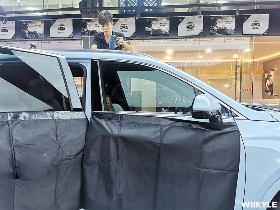 理想ONE实贴WIIKYLE玻璃膜+隐形车衣（4）