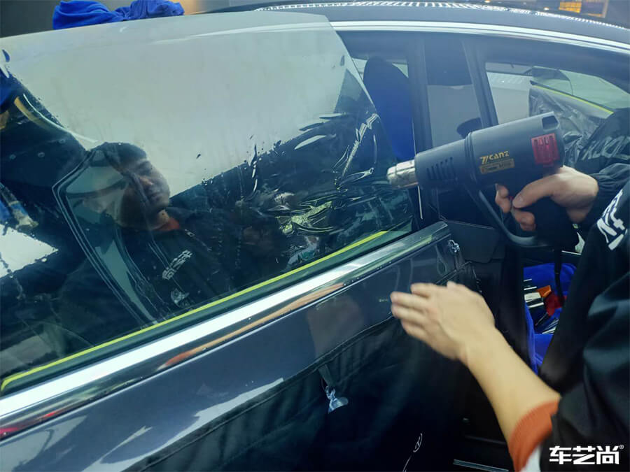 特斯拉 Model3施工威固玻璃膜展示（10）