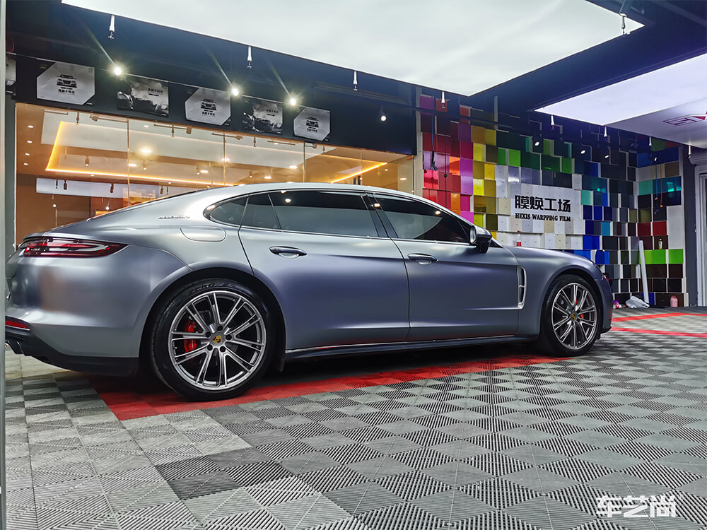 帕拉梅拉贴改色膜施工前后对比~（7）