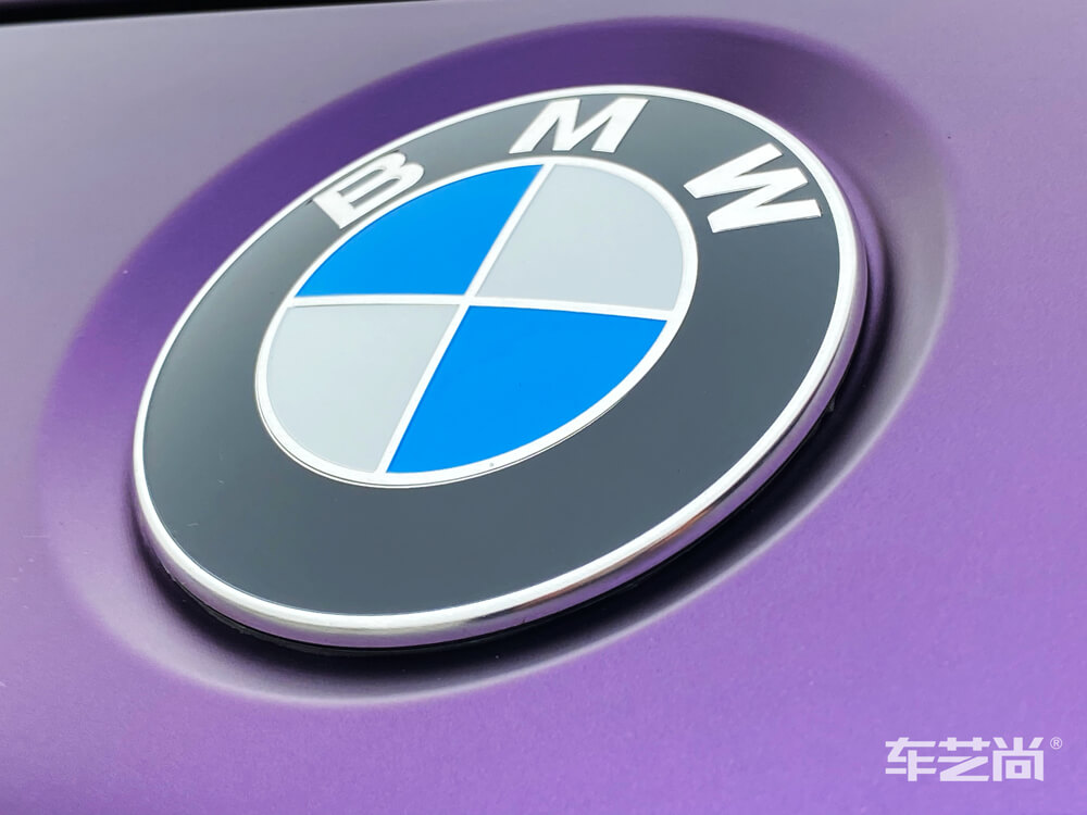 宝马三系改色哑光紫细节图