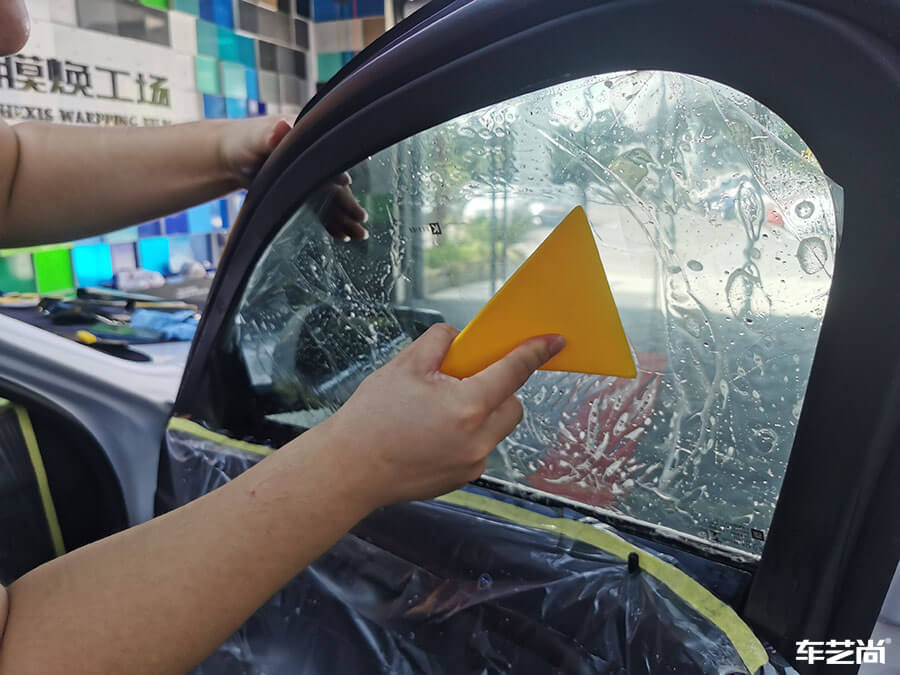 凯迪拉克装贴威固隔热膜，施工案例展示（6）