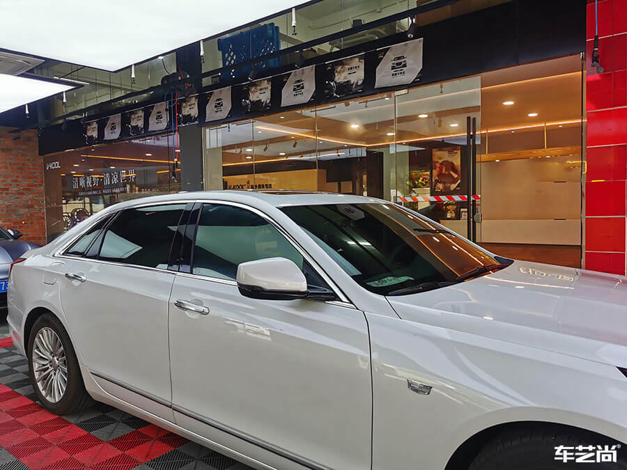 凯迪拉克装贴威固隔热膜，施工案例展示（11）