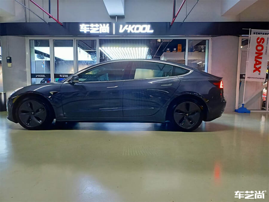 特斯拉 Model3施工威固玻璃膜展示（14）