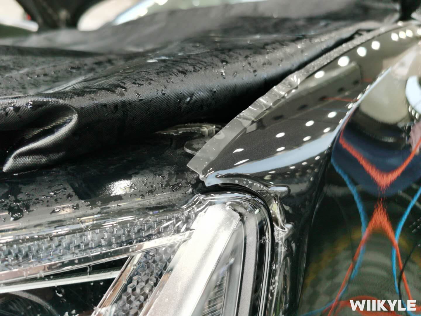 奥迪 A8装贴WIIKYLE玻璃膜，施工流程展示（6）